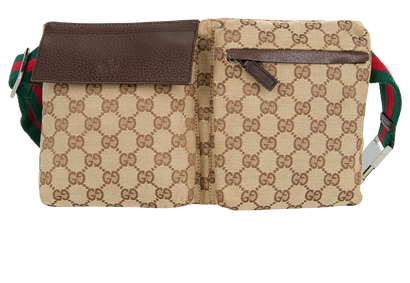 GG Belt Bag, &pound;350, Handbags, Brown, Canvas, Front view
